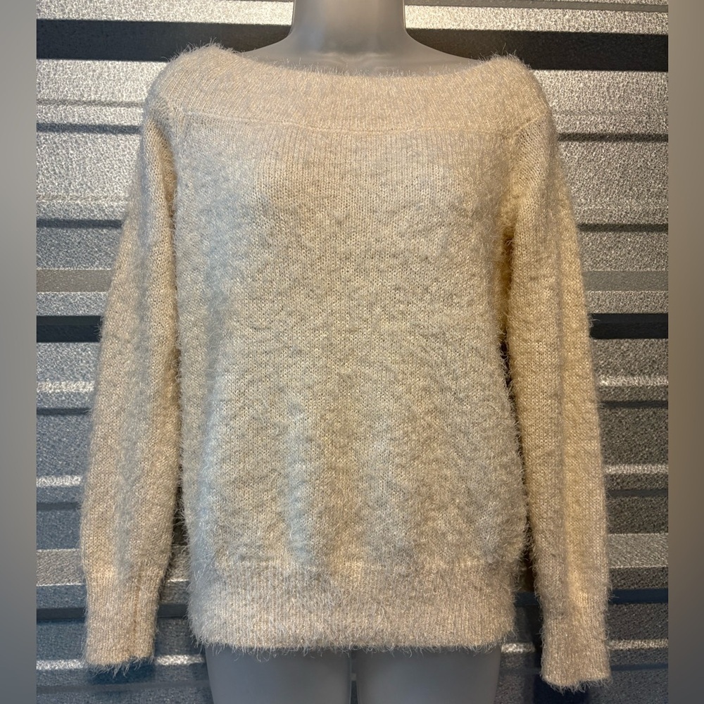 Forever 21 Off-the-Shoulder Cream Sweater